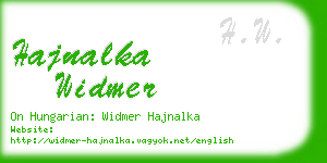 hajnalka widmer business card